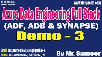 Azure Data Engineering Full Stack tutorials || Demo- 3 || by Mr. Sameer On 15-06-2023 @10:30AM IST