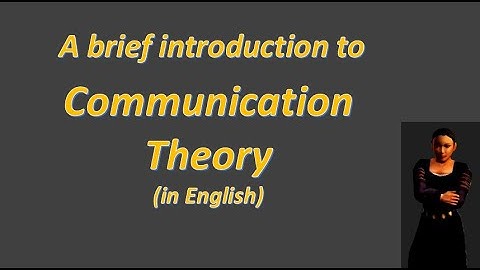 A Brief Introduction to Communication Theory (in English)