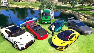 GTA 5-CJ'S RICH LIFE|BUYING NEW RARE IMPORTED JDM CARS COLLECTION|LAMBORGHINI R32 R33 R35 SUPRA NSX|