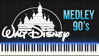 Disney 90's Medley (Piano Tutorial Synthesia) chords