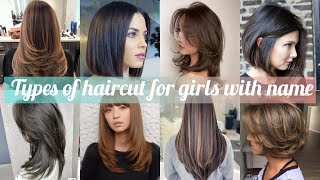 Types of haircut for girls with name//Haircut for girls with name