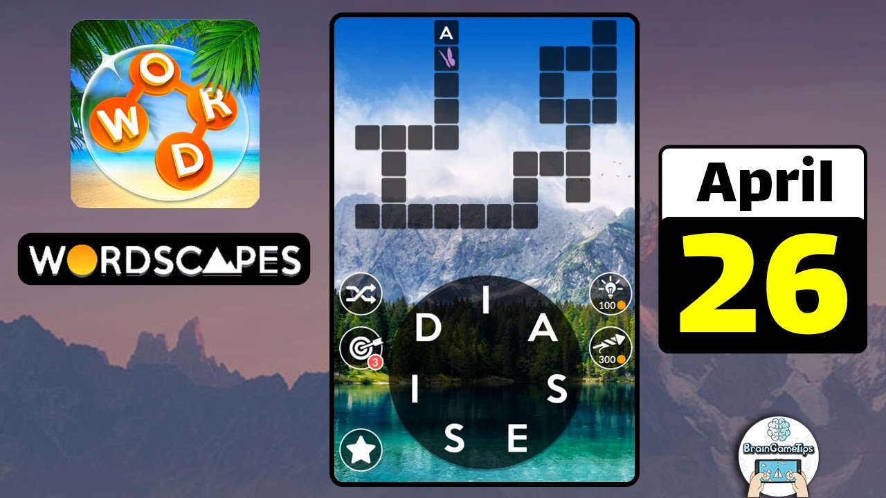 Wordscapes Daily Puzzle April 26 2022 Answer YouTube