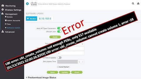 Cisco Mobility Express Upgrade