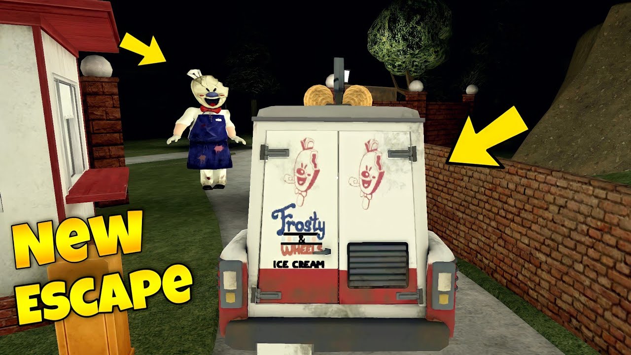 Ice Scream 4 New Escape Ending - J steals rod's van to escape the factory