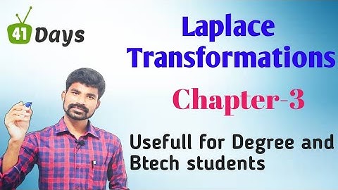 Laplace Transformations || Chater-3 || Degree Mathematics || Semister -6
