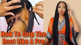 How To Grip Box Braids For Beginners | 36" step by step tutorial by Karrill DaDiva