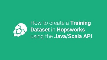 How to create a Training Dataset in Hopsworks using the Java or Scala API