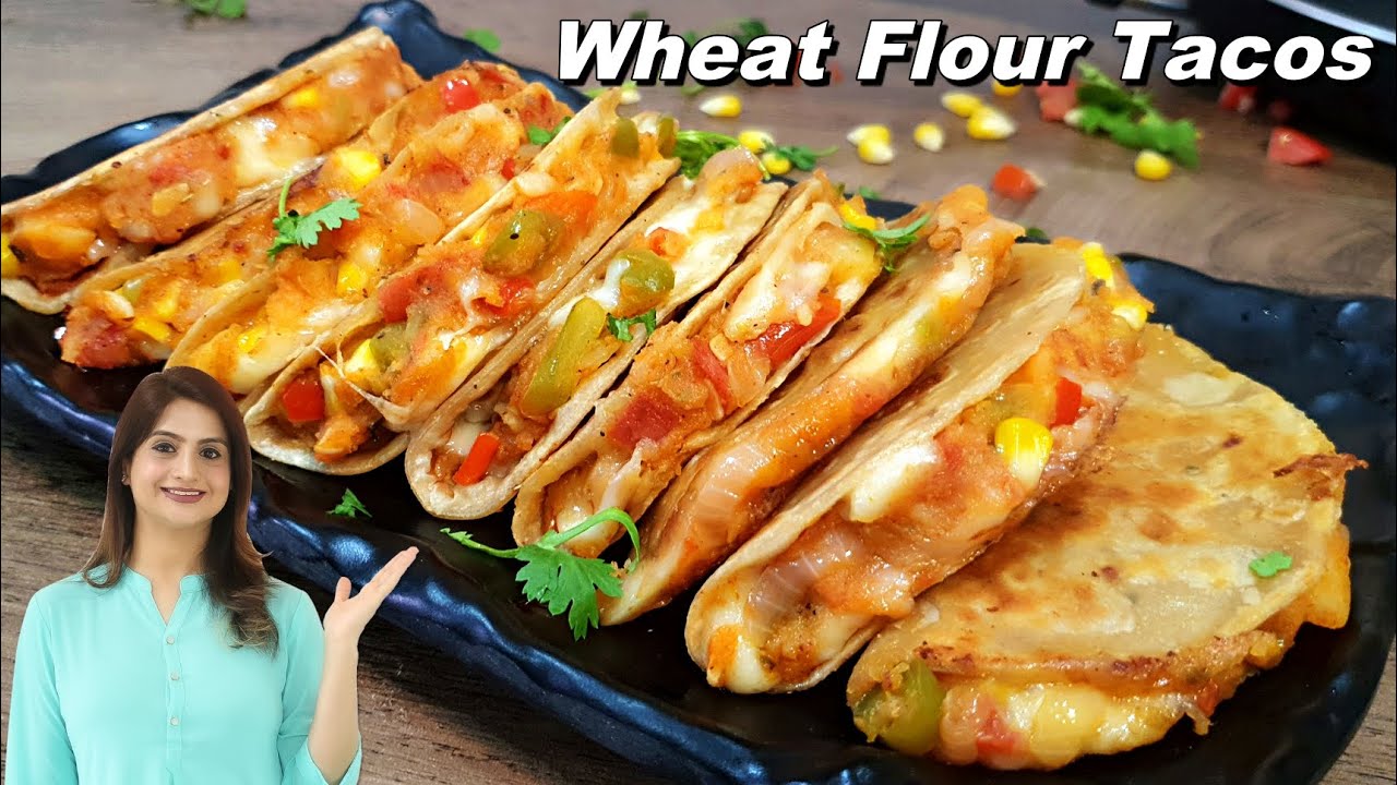 Pizza Potato Tacos Recipe - Homemade Wheat Tacos | Tacos Recipe Vegetarian | Kanak