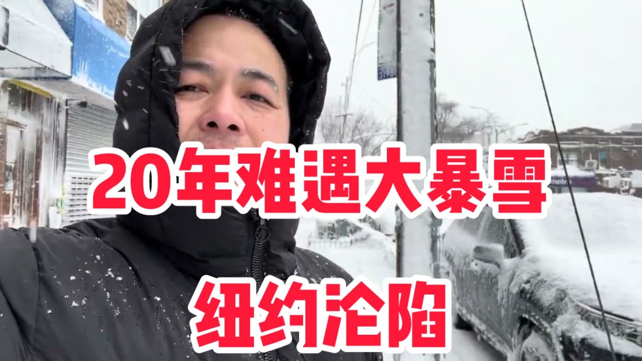 纽约沦陷！纽约20年一遇的大暴雪街上空无一冷冷清清