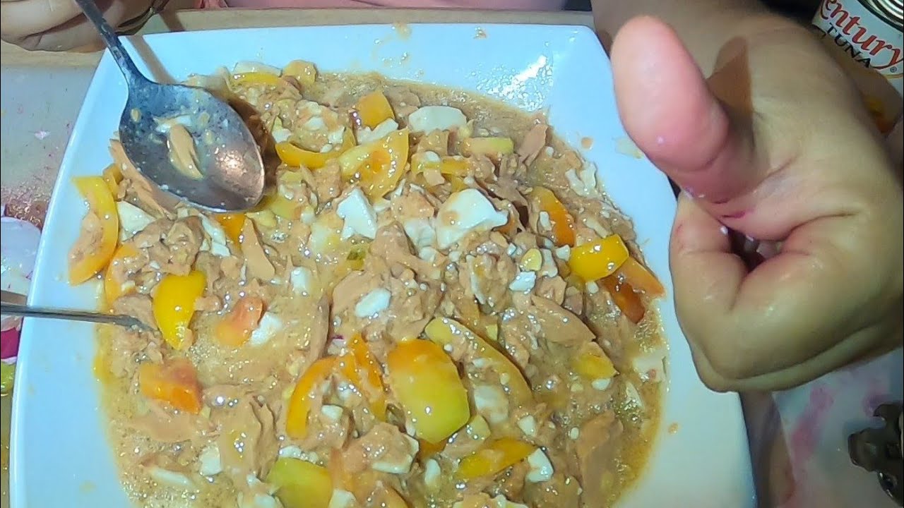 CENTURY TUNA WITH SALTED EGG AND TOMATOES YouTube