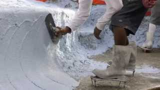 Pool plastering process with a pebble pool finish