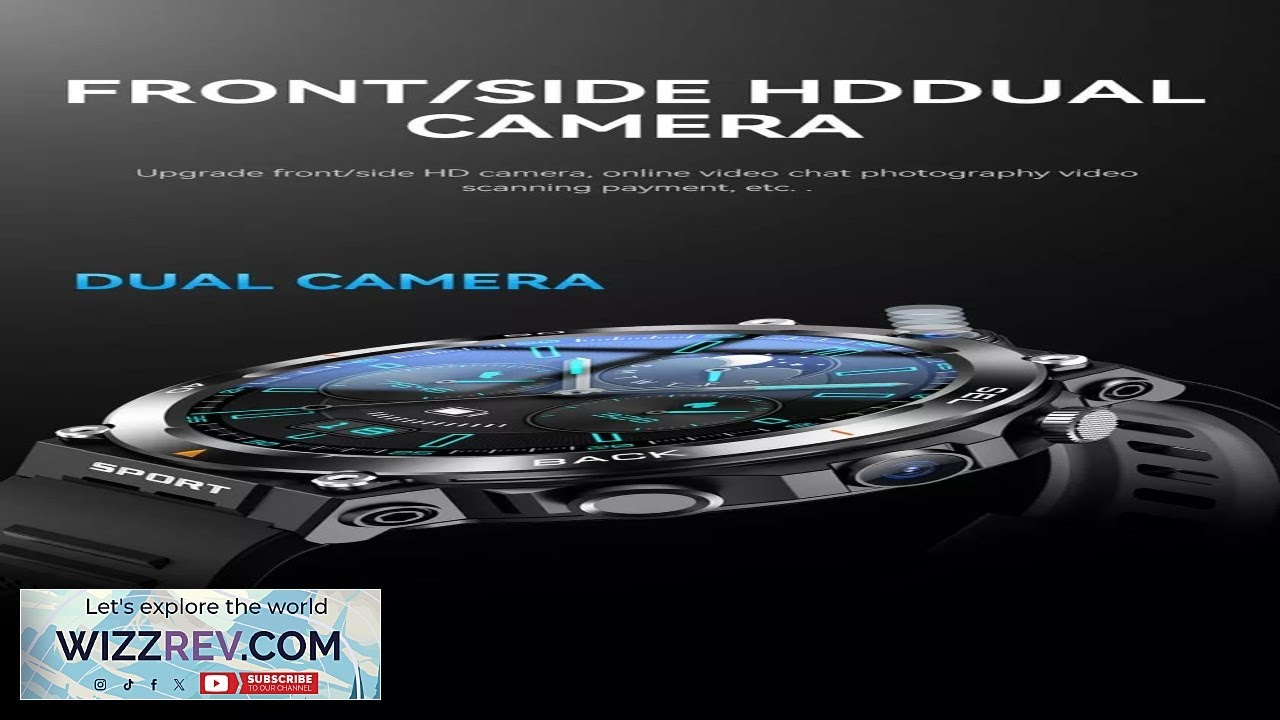 Smartwatch Video Voice Wi Fi Call Messaging HD Dual Cameras Men's Smart ...