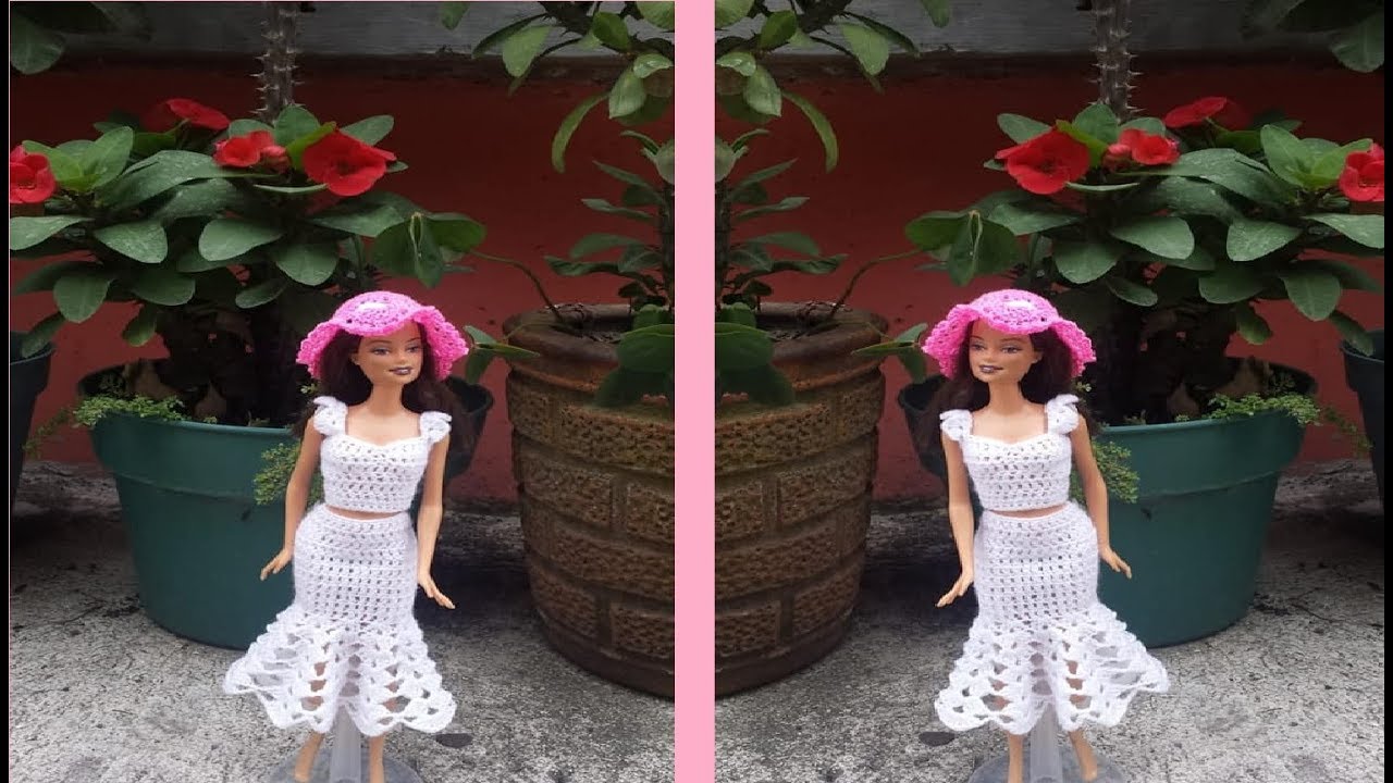 Falda para Muñeca Barbie Crochet
