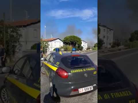 Bloccata ss16 per incendi Campomarino