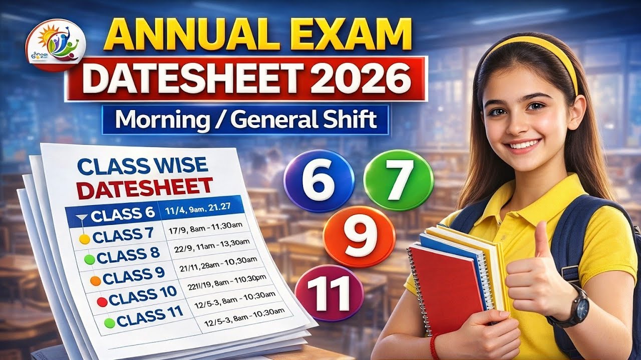 🚨 Annual Exam Date Sheet 2026 जारी | Morning Shift | Class Wise पूरी जानकारी