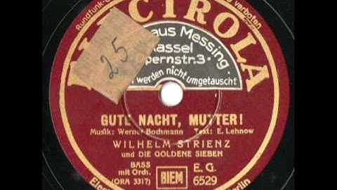 Wilhelm Strienz - Gute Nacht, Mutter!