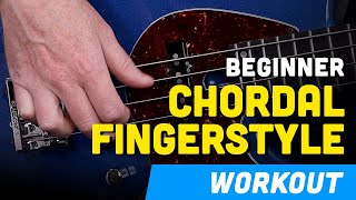 🎸Beginner Chordal Fingerstyle Workout: A Solo Bass Journey 🔥