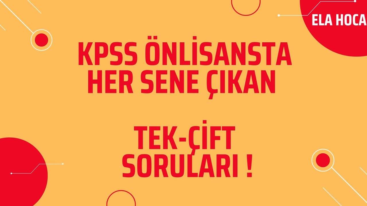 KPSS ÖNLİSANS MATEMATİK ÇIKMIŞ SORULARA BENZER TEK-ÇİFT SORU ÇÖZÜMÜ