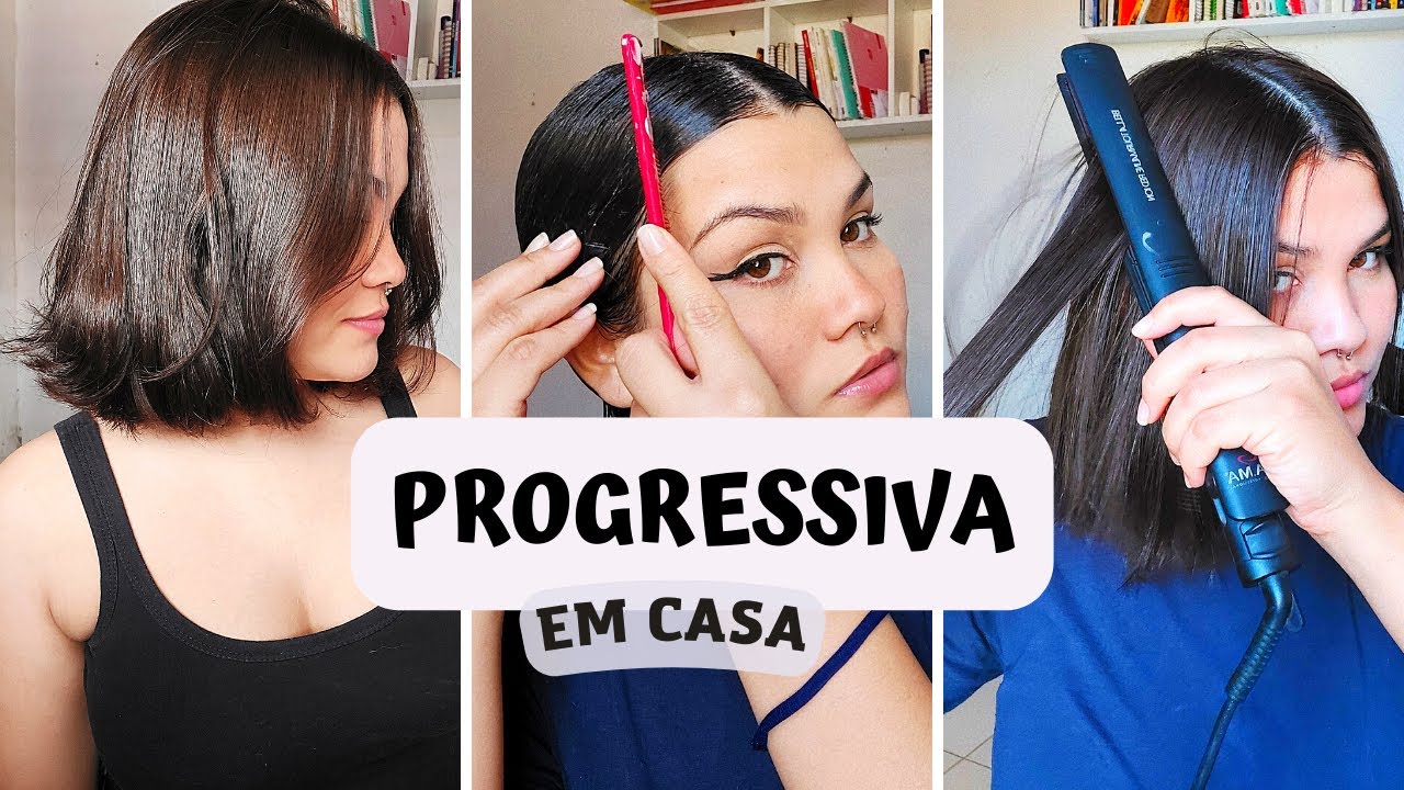 COMO FAZER PROGRESSSIVA SOZINHA EM CABELO CURTO? ||ForeverLiss|| Progressiva passo a passo em casa