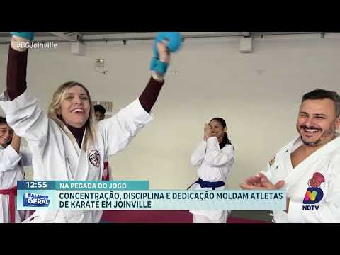 Drika Evarini takes on karate training in the "Na Pegada do Jogo" segment