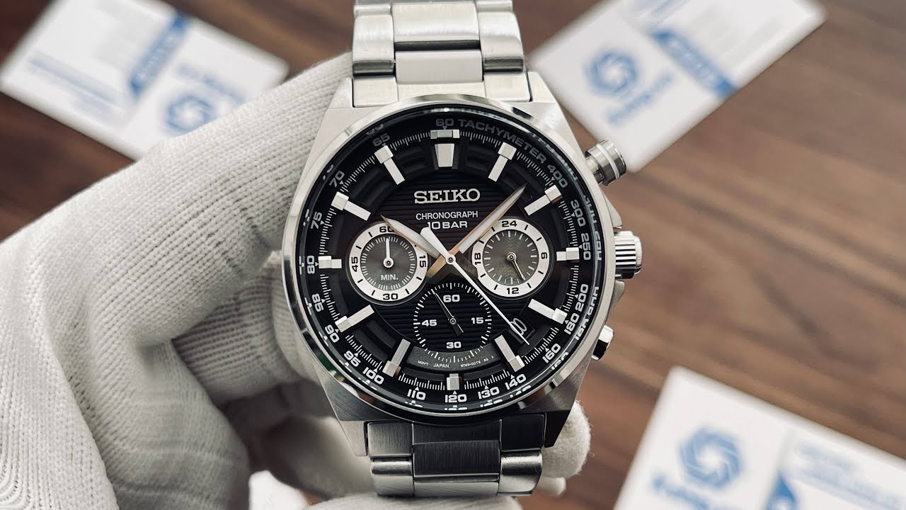 Xship.vn: Seiko Essentials Chronograph Quartz Black Dial Men Watch