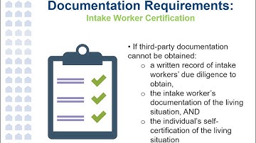 Chronic Homelessness Definition and Documentation Requirements