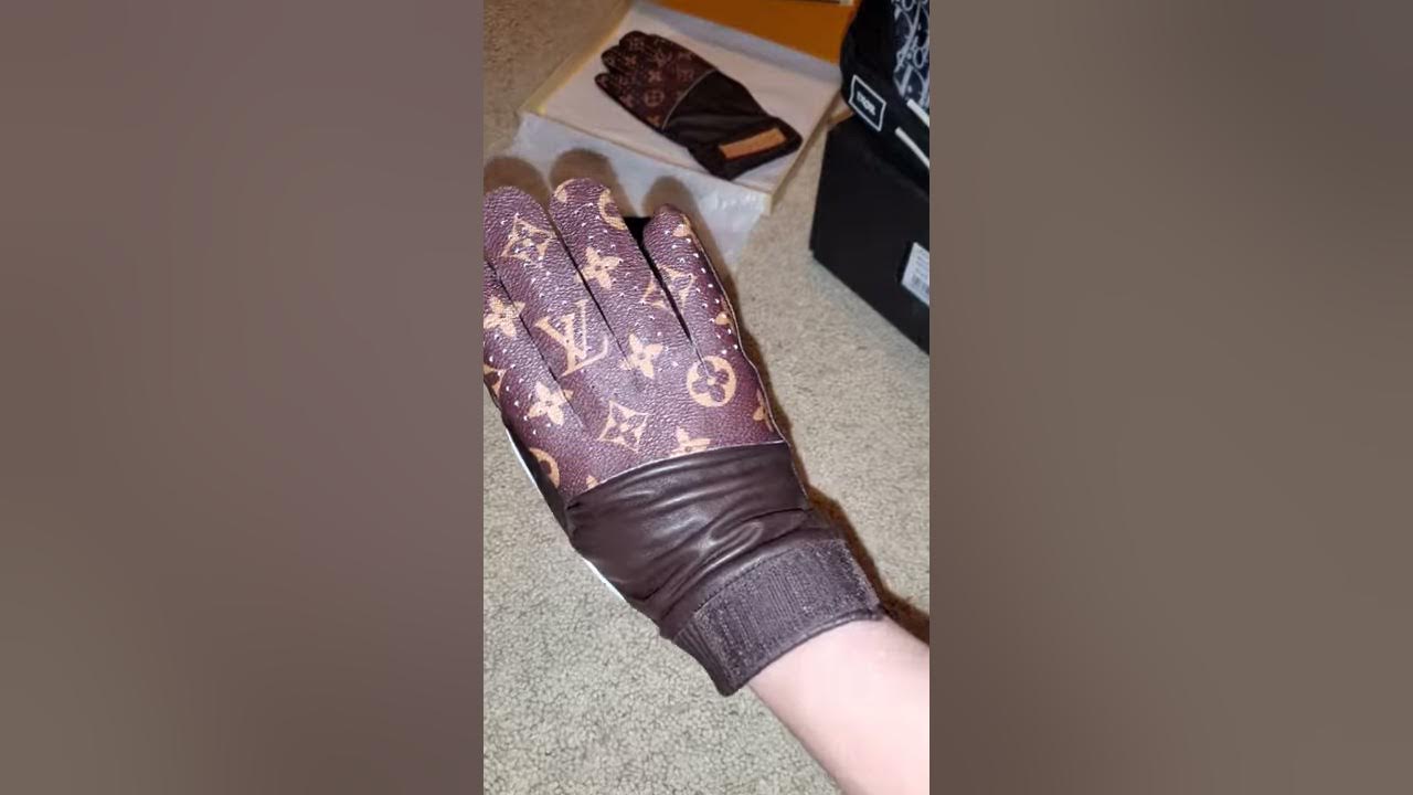 Louis Vuitton x Supreme Brown Leather Baseball Gloves