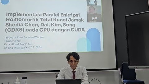 Sidang TA Teknik Informatika ITB: Enkripsi homomorfik kunci jamak skema CDKS pada GPU dengan CUDA