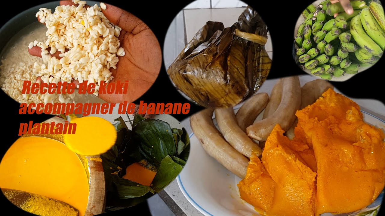 Recette De Koki /graine de cornille Accompagner De Banane Plantain