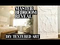 *NEW* HOME DECOR UPDATES: MASTER BEDROOM REVEAL & EASY DIY TEXTURED CANVAS WALL ART