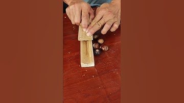 The New Way to Peel Chestnuts! Just Tap with a Wooden Block, No More Hand Peeling!