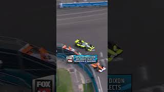 Scott Dixon and Dennis Hauger make contact at Markham and collect Christian Rasmussen!