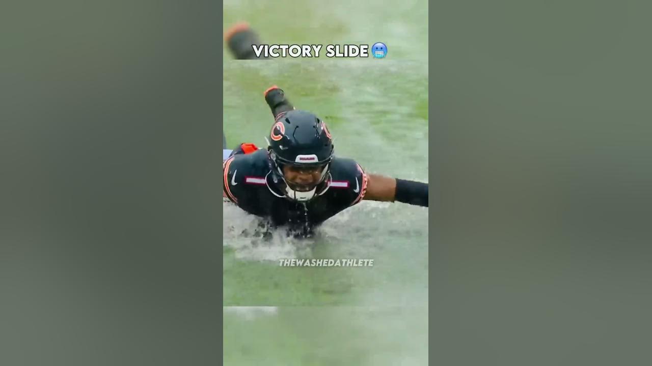 Justin Fields VICTORY SLIDE 🥶 #shorts Justin Fields VICTORY SLIDE 🥶 #shorts