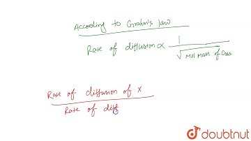 A gas X diffuses three times faster than another gas Y, the ratio of their densities i.e.,