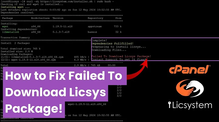 How to Fix Failed To Download Licsys Package!