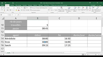 Comment convertir des heures en jours Excel ?