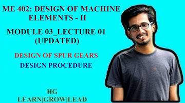 ME 402: DESIGN OF MACHINE ELEMENTS-II_MODULE 3_LECTURE 1 UPDATED