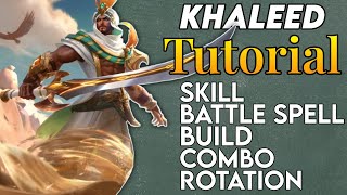 HOW TO USE KHALEED Tutorial | Guide | Best Build | Combo | Rotation | Gameplay Khaled mobile legends
