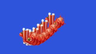 Green Screen Dancingjuice Tomato Vegetables Blue Screen Background Video