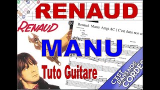 Video thumbnail of "RENAUD  MANU / Tuto guitare / assez facile (Tabs)"
