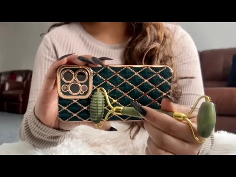 [ASMR] Camera tapping & scratching w/ textured case, brushing & rolling!