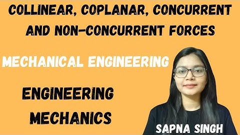 collinear, coplanar, concurrent and non- concurrent forces | Engineering Mechanics