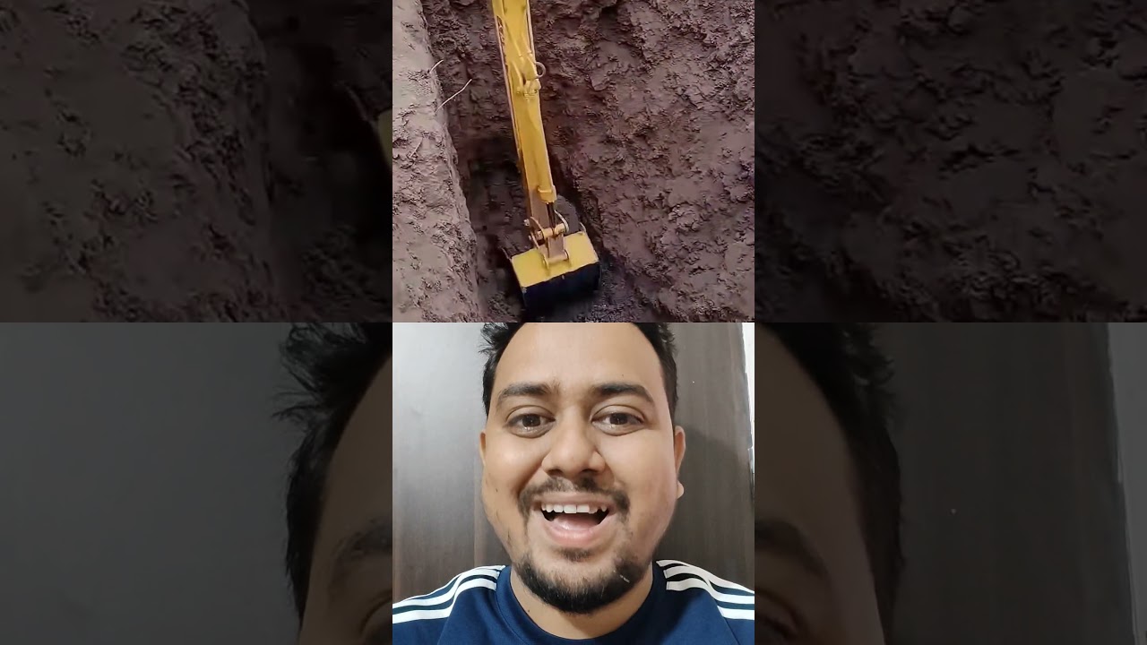 Big Excavator digging sand 