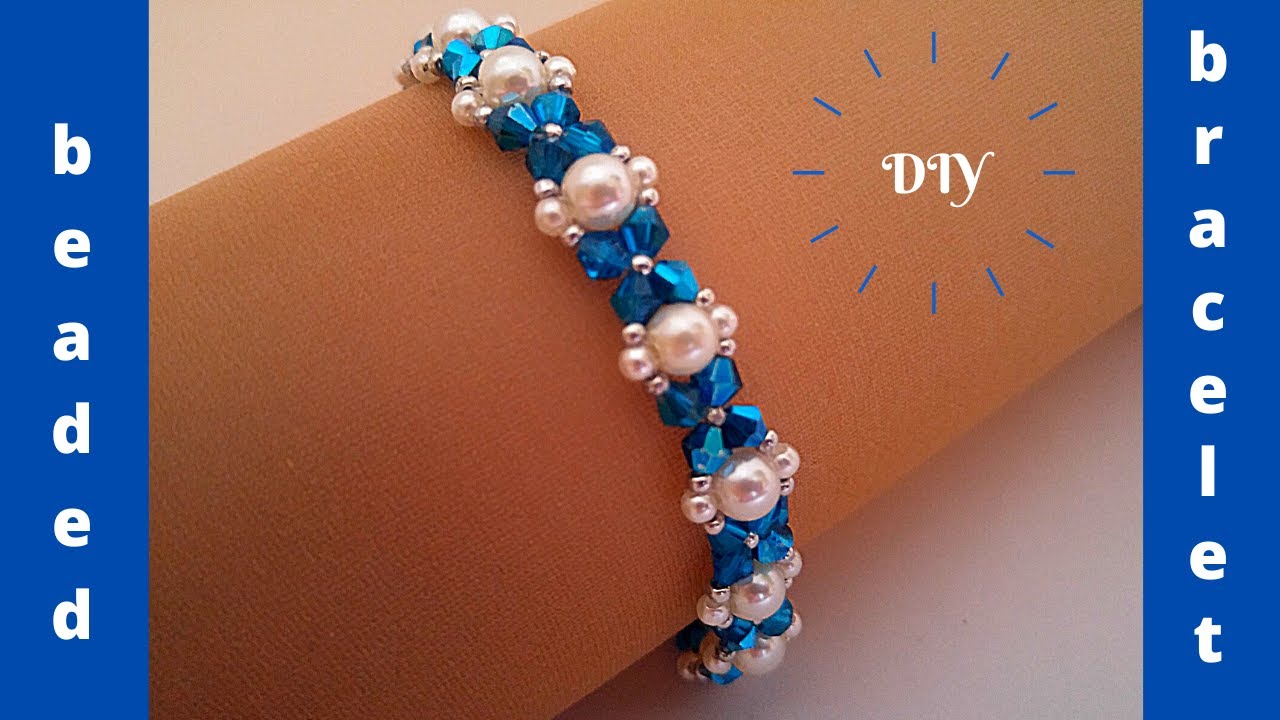 DIY beaded bracelet// How to make an easy bracelet in minutes// - YouTube