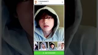 V BTS Animated Whatsapp Sticker screenshot 2