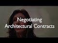 Negotiating Architect Contracts