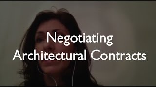 Negotiating Architect Contracts