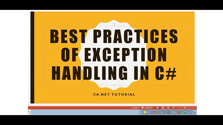 best practices in exception handling c#