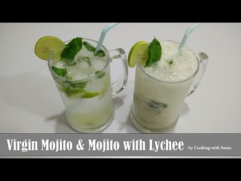 virgin-mojito-(mocktail)-&-mojito-with-lychee-recipe-in-hindi-by-cooking-with-smita---summer-drink