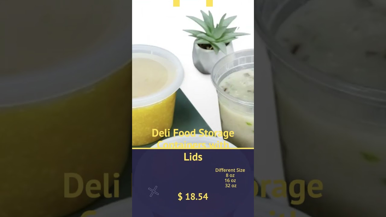 72 Pack - Deli Food Storage Containers with Lids 24-8 oz, 24-16 oz, 24-32 oz - BPA Free, Microwave